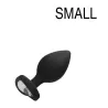 Ouch! Plug Bijou Anal silicone Heart Noir 6 x 2.8 cm